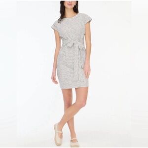 J. Crew Black and White Striped Mini Dress